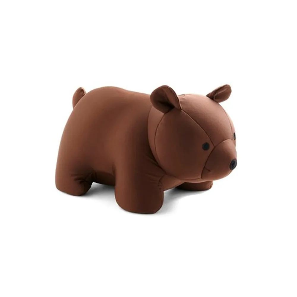 1 Kikkerland Travel U Neck Pillow Zip and Flip Bear Brown Brown Compact Portable