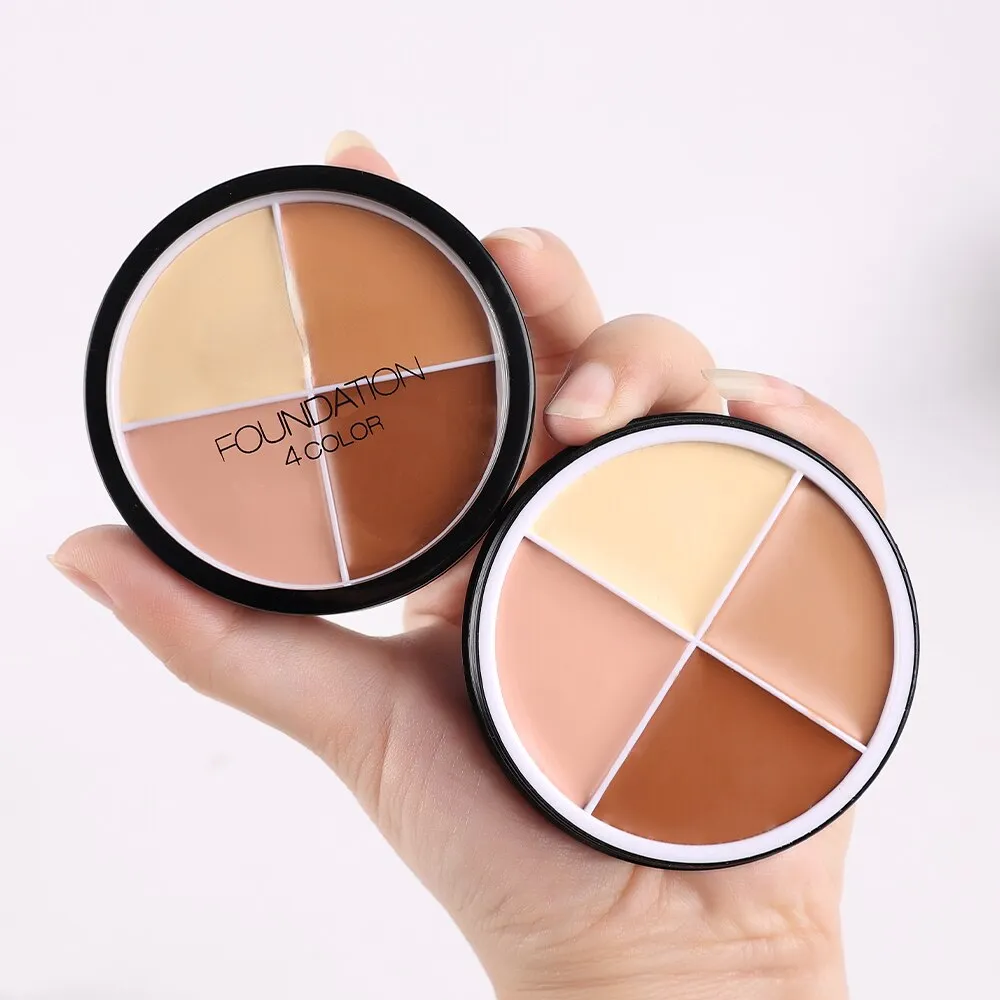 4 Colors Makeup Concealer Palette Waterproof Moisturizing Face Contour Bronzer Make Up Face Foundation Cream Concealer