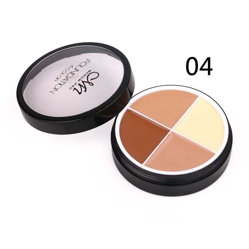 4 Colors Makeup Concealer Palette Waterproof Moisturizing Face Contour Bronzer Make Up Face Foundation Cream Concealer