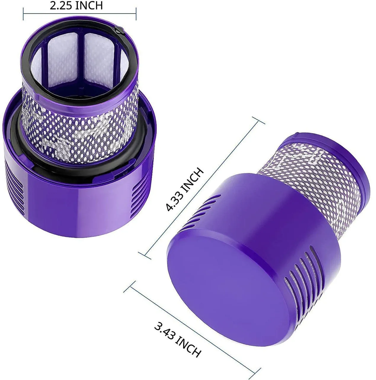 4 x HEPA Filters for Cyclone V10 Vacuum Cleaners