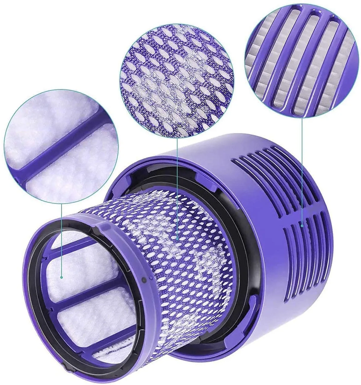 4 x HEPA Filters for Cyclone V10 Vacuum Cleaners