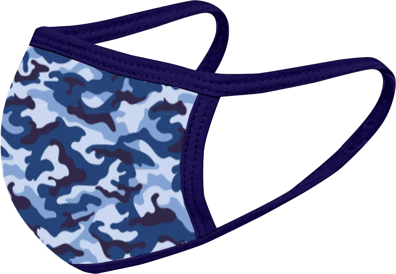 Camo Print Face Mask Five Pack - With pocket for filter