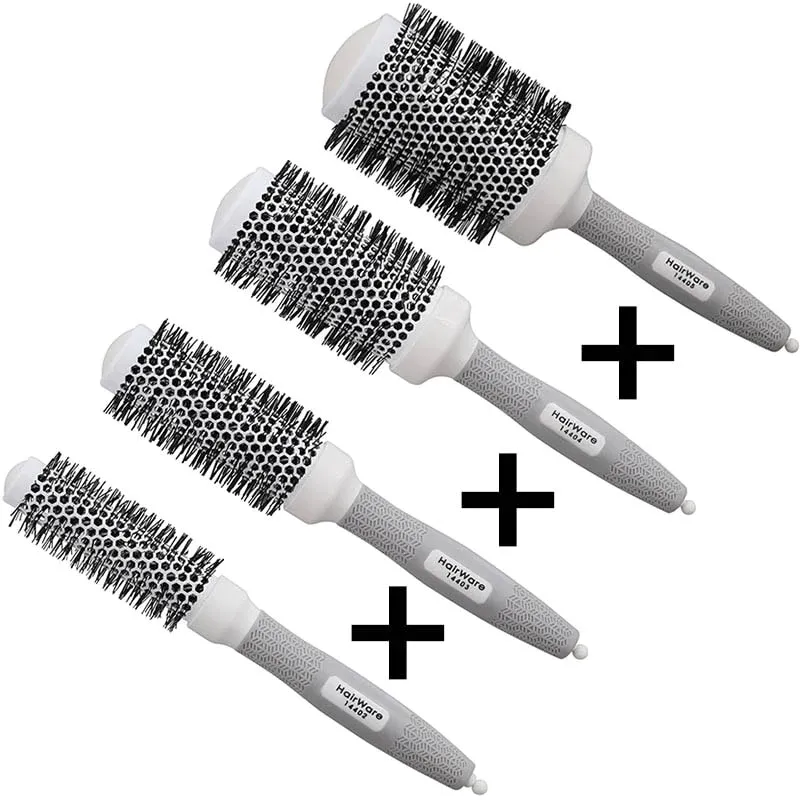 HAIRWARE CERAMIC BARREL BRUSH 4 BRUSH SET