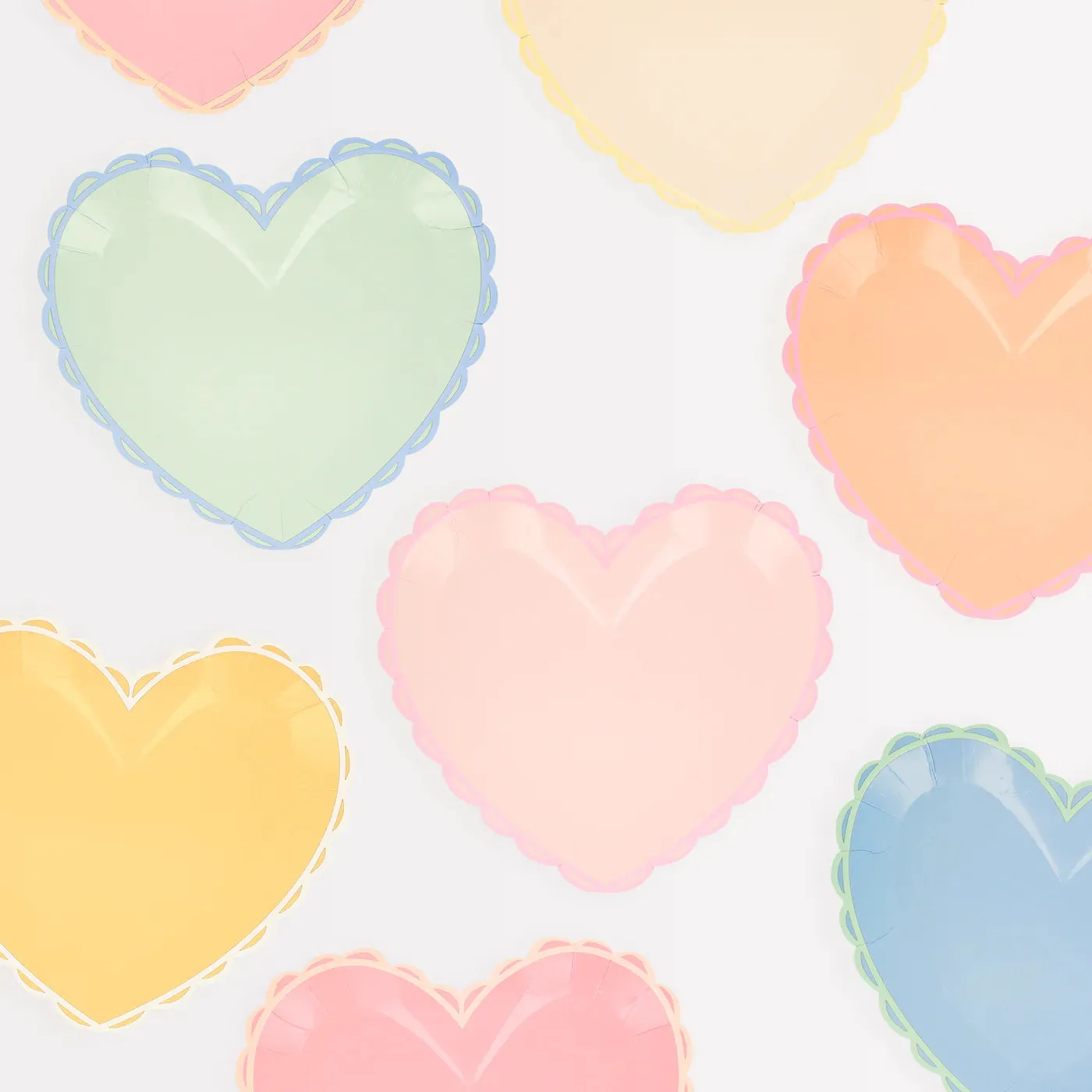 Pastel Heart Large Plates