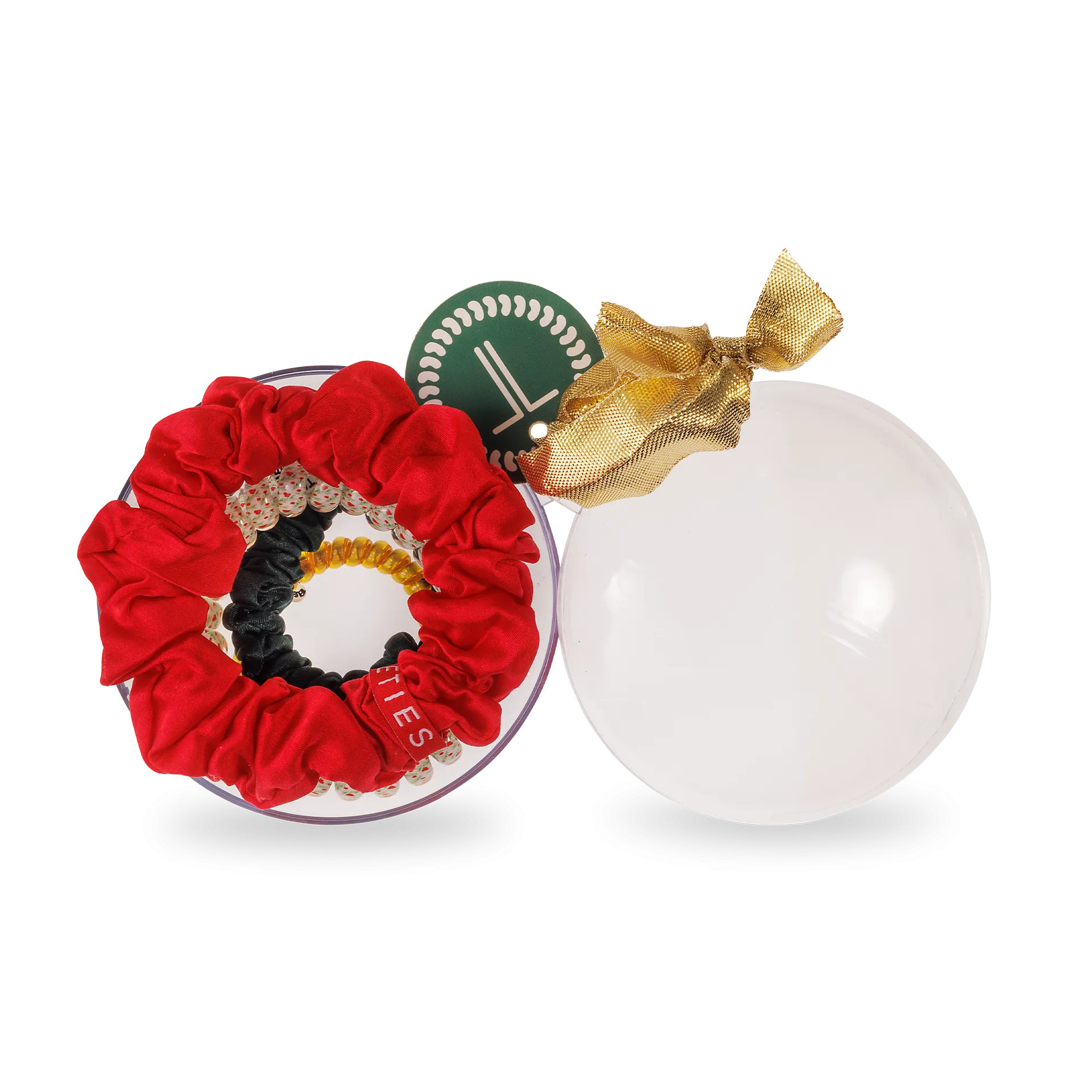Spiral Hair Coils   Silk Scrunchie | Holiday Ornament 2024
