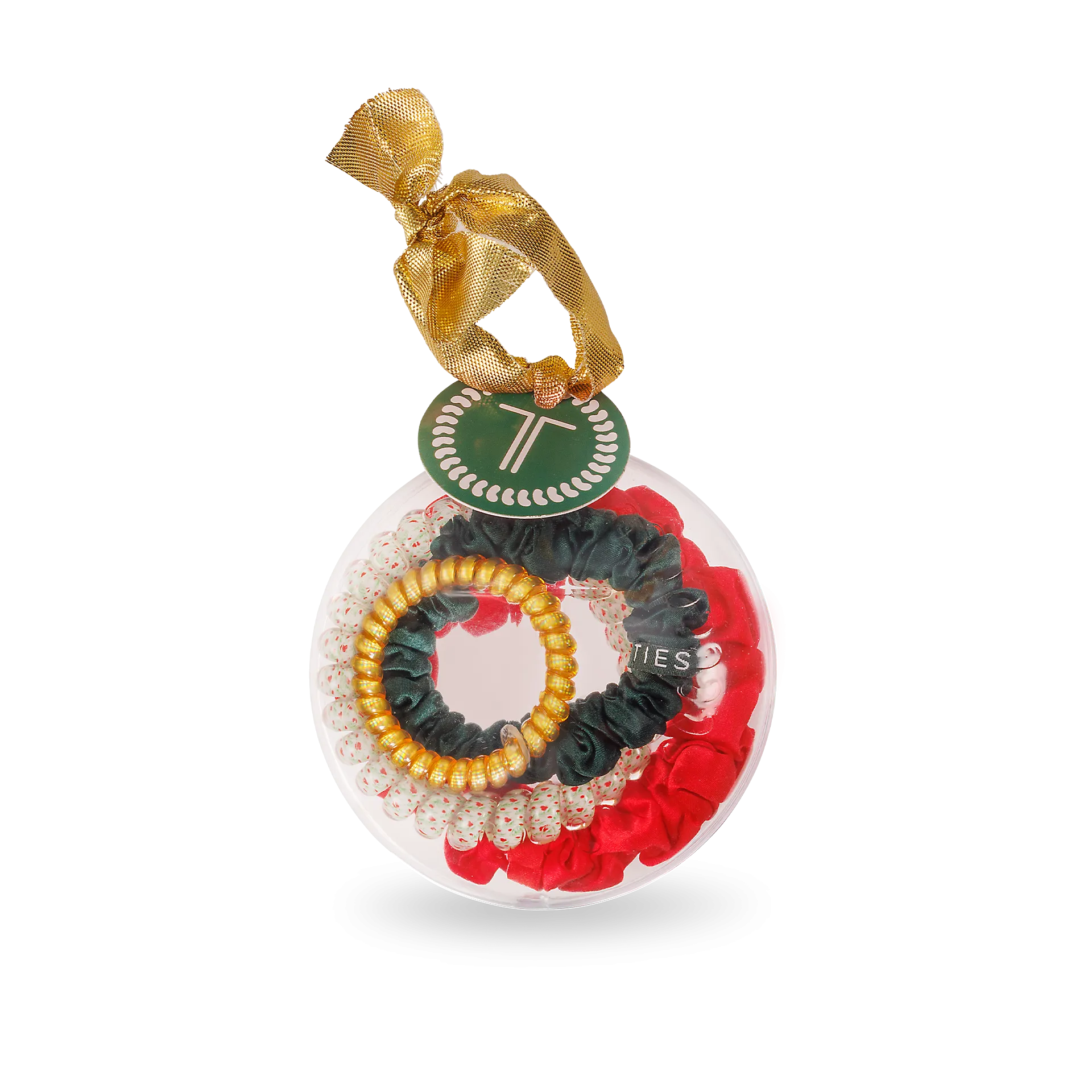 Spiral Hair Coils   Silk Scrunchie | Holiday Ornament 2024
