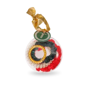 Spiral Hair Coils   Silk Scrunchie | Holiday Ornament 2024