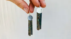 Turquoise Earrings. Sterling Silver.